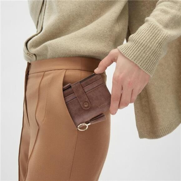 Womens Wallet Small, Card Holder Coffee - Picture 7 of 7